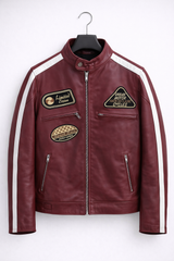 Crimson Moto Racer Jacket