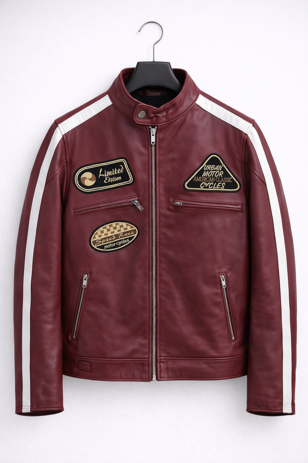 Crimson Moto Racer Jacket