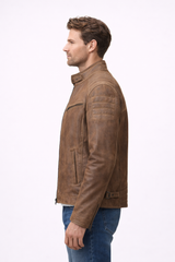 AeroCore Quilted Rider Brown Jacket