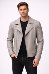 Slate Quilted Rider Jacket