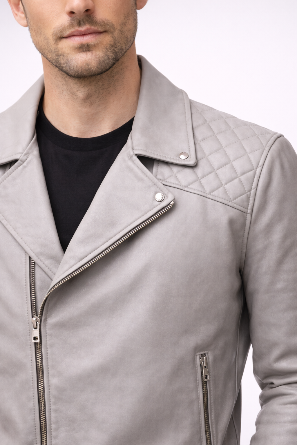Slate Quilted Rider Jacket