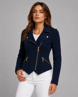 Midnight Tailored Moto Leather Jacket