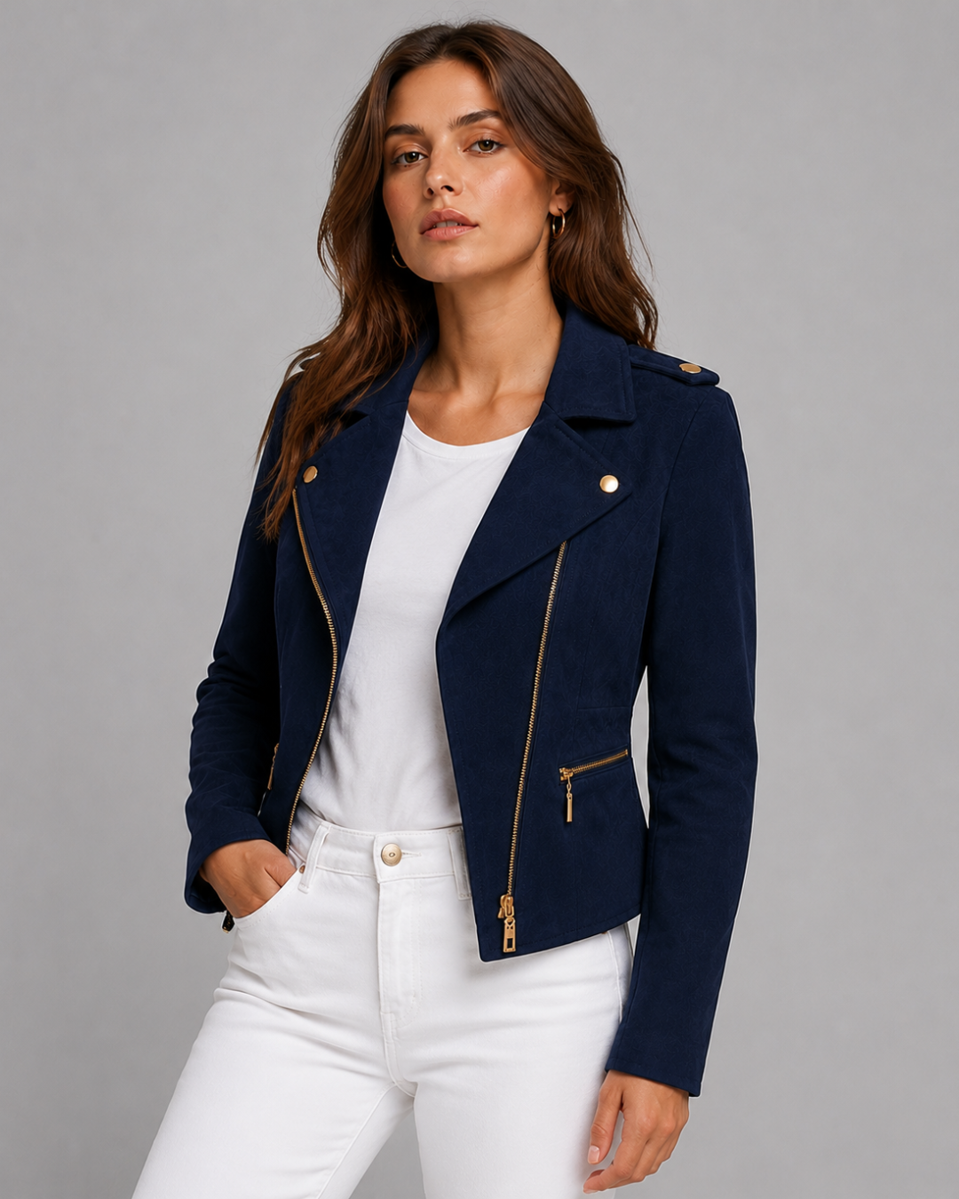 Midnight Tailored Moto Leather Jacket