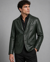 Verdant Leather Blazer