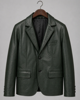 Verdant Leather Blazer