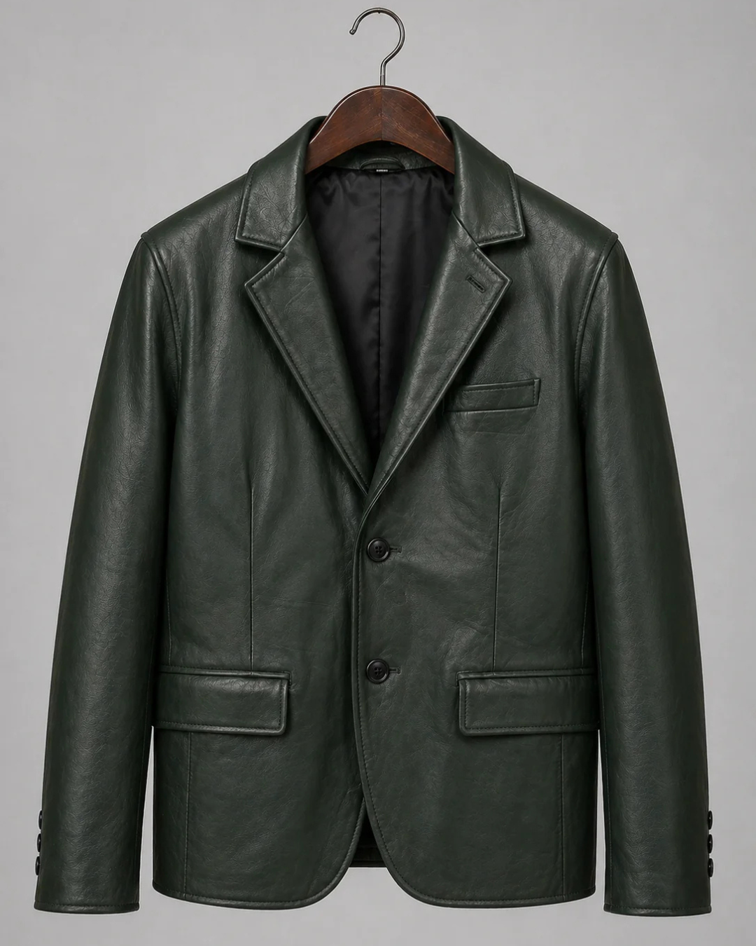 Verdant Leather Blazer