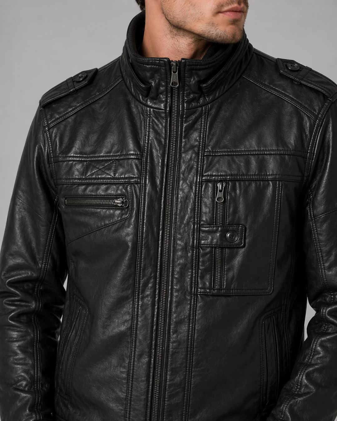 Black  Moto Jacket – Utility Pocket Edition