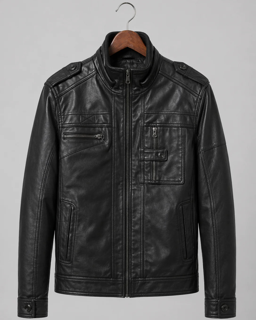 Black  Moto Jacket – Utility Pocket Edition