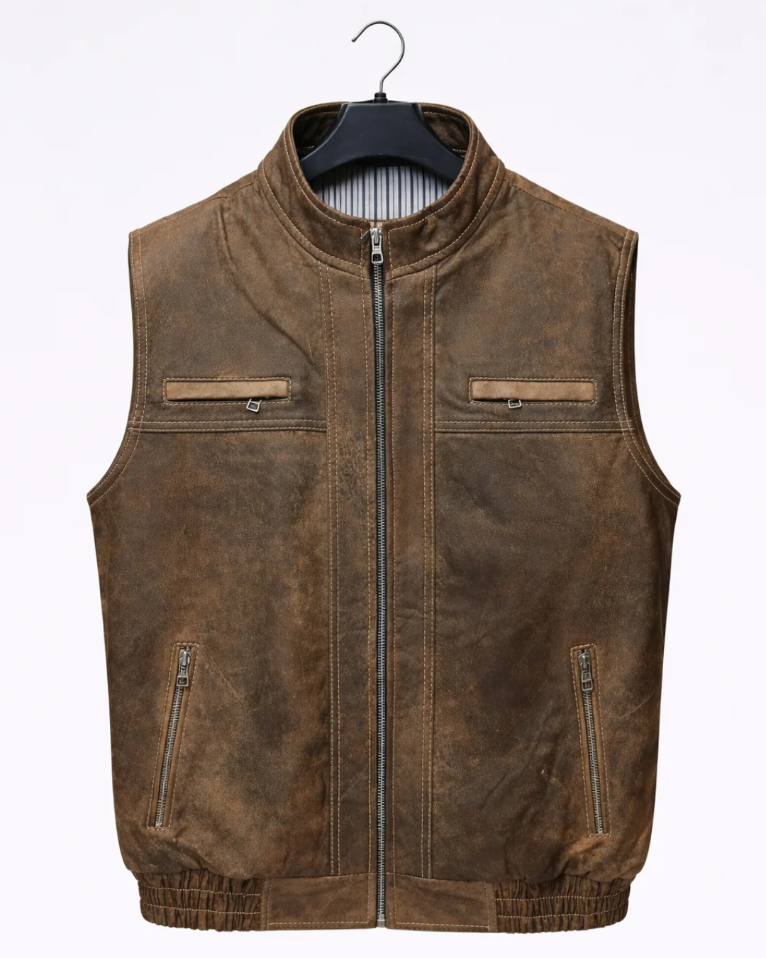 Brown Vintage Leather Vest