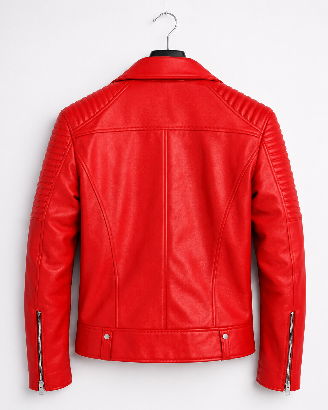 Crimson Edge Biker Jacket